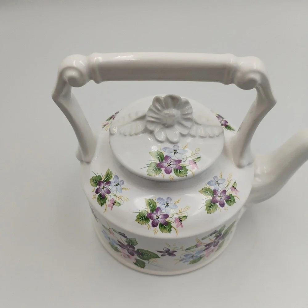 Arthur Wood England Violets Teapot‎ Floral Ceramic Tea Pot Vintage 6344 2-Cup